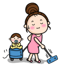 Mommy with Her Newborn sticker #503460