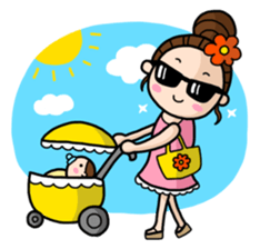 Mommy with Her Newborn sticker #503461