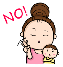 Mommy with Her Newborn sticker #503466