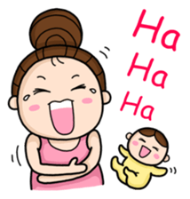 Mommy with Her Newborn sticker #503469