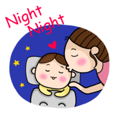 Mommy with Her Newborn sticker #503471