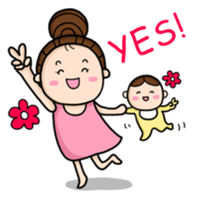 Mommy with Her Newborn sticker #503472