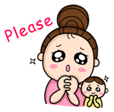 Mommy with Her Newborn sticker #503473