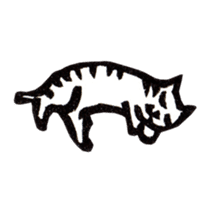 cat stamp cute rustic. sticker #504047