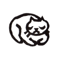 cat stamp cute rustic. sticker #504052