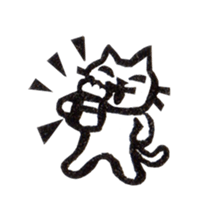 cat stamp cute rustic. sticker #504053