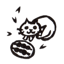 cat stamp cute rustic. sticker #504064