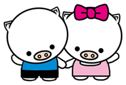 Holiday pig - Guda and Sarara sticker #504354