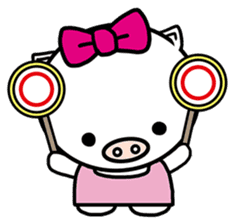 Holiday pig - Guda and Sarara sticker #504365