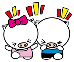 Holiday pig - Guda and Sarara sticker #504375