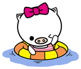 Holiday pig - Guda and Sarara sticker #504379