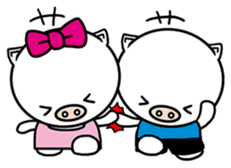 Holiday pig - Guda and Sarara sticker #504388