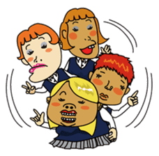 Four Japanese High school girls sticker #505273