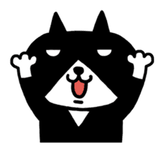 Tuxedo cat Kuroyama sticker #506716
