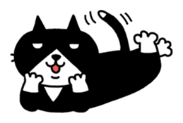 Tuxedo cat Kuroyama sticker #506729