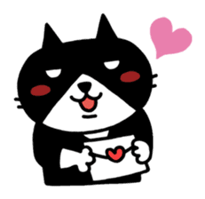 Tuxedo cat Kuroyama sticker #506731