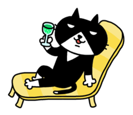Tuxedo cat Kuroyama sticker #506739