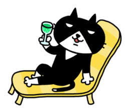 Tuxedo cat Kuroyama sticker #506739
