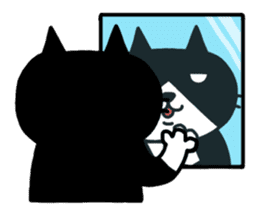 Tuxedo cat Kuroyama sticker #506746