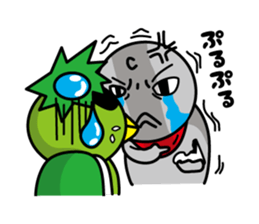 Apprentice Jizo and loincloth kappa sticker #509645