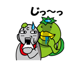 Apprentice Jizo and loincloth kappa sticker #509651