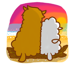 Little happiness of Arupakas sticker #509708