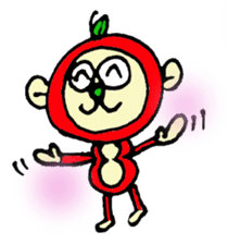 apple monkey sticker #512328