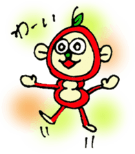 apple monkey sticker #512340