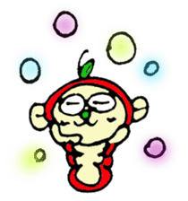 apple monkey sticker #512341