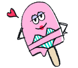 Summer and Ice cream sticker #512527