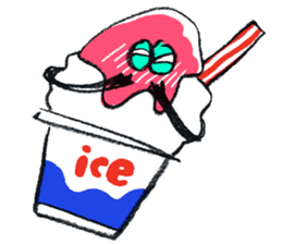 Summer and Ice cream sticker #512529