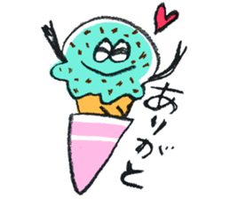 Summer and Ice cream sticker #512546