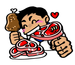 boys of cooking and eating sticker #518197