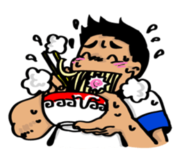 boys of cooking and eating sticker #518198