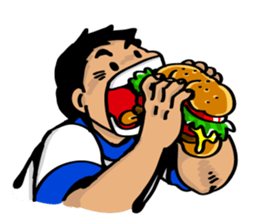 boys of cooking and eating sticker #518199