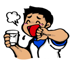 boys of cooking and eating sticker #518204