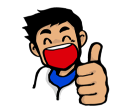 boys of cooking and eating sticker #518213