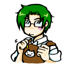 boys of cooking and eating sticker #518214