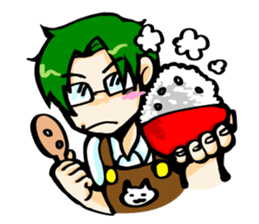 boys of cooking and eating sticker #518216