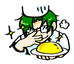 boys of cooking and eating sticker #518220