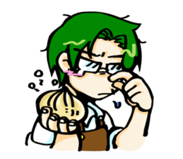 boys of cooking and eating sticker #518225