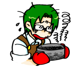 boys of cooking and eating sticker #518227