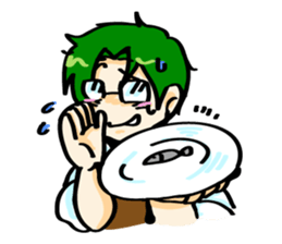 boys of cooking and eating sticker #518230