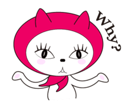 Cat of pink hood sticker #519646