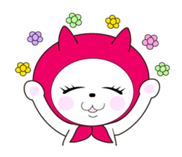 Cat of pink hood sticker #519669