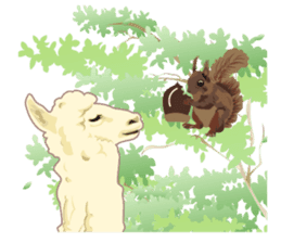 Funny alpaca and friends sticker #520839