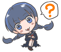 Cheerful girl who wears a sailor collar sticker #521561