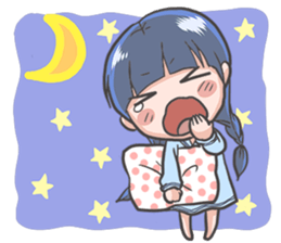 Cheerful girl who wears a sailor collar sticker #521581