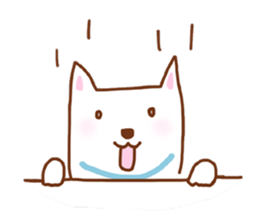 My lovely white dog Aru sticker #521799