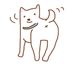 My lovely white dog Aru sticker #521801